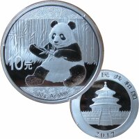 China 10 Yuan Panda 2017 Silber