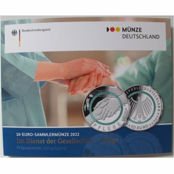 Deutschland 10 Euro 2022 Pflege Polymer pp J