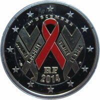 Frankreich 2 Euro 2014 Welt AIDS Tag pp Proof
