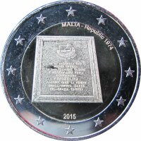 Malta 2 Euro 2015 Ausrufung der Republik