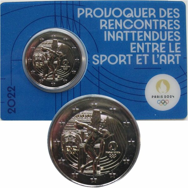 Frankreich 2 Euro 2022 Olympische Spiele Genius - blau