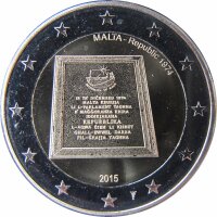 Malta 2 Euro 2015 Ausrufung der Republik Münzzeichen