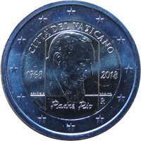 Vatikan 2 Euro 2018 Padre Pio lose