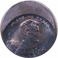 USA 1 Cent Lincoln 199x Fehlprägung dezentriert Penny Error Coin