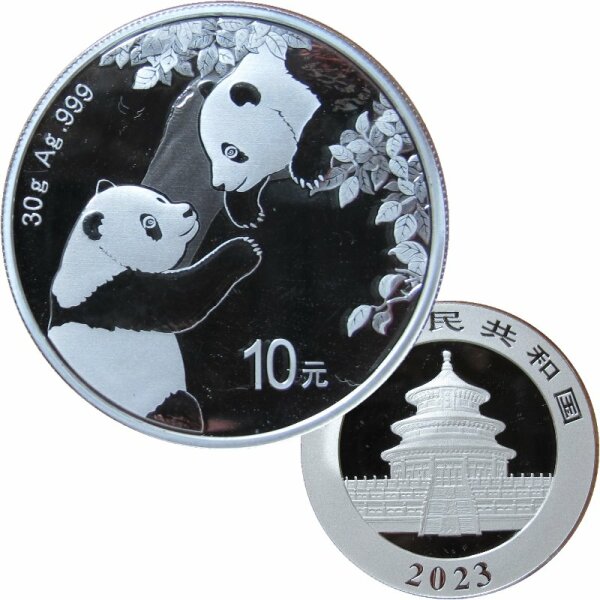 China 10 Yuan Panda 2023 Silber