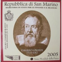 San Marino 2 Euro 2005 Galilei