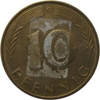 J. 383 - 10 Pfennig 1971 G Fehlprägung