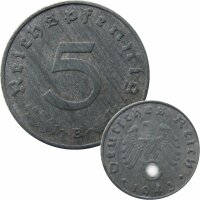 5 Reichspfennig 1943 B seltener Jahrgang J. 370