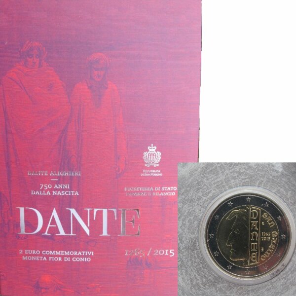 San Marino 2 Euro 2015 Dante Alighieri