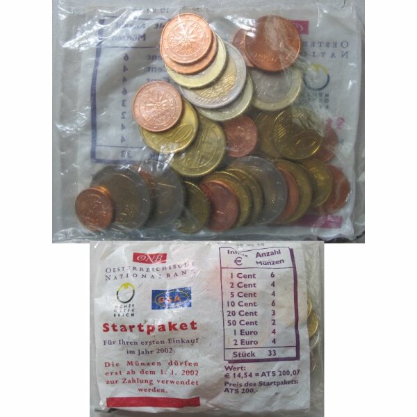 Österreich Starterkit 2002 - 14,54 Euro