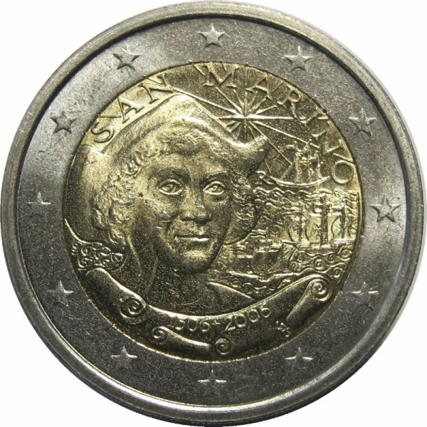 San Marino 2 Euro 2006 Kolumbus lose