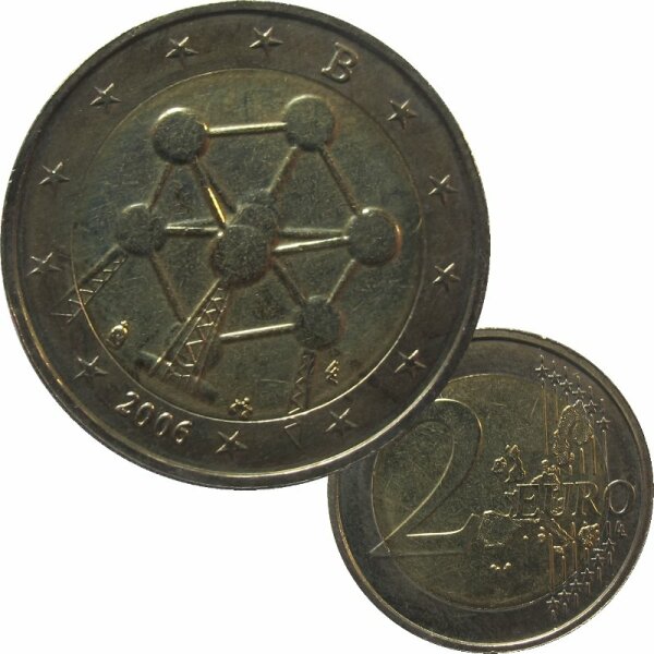 Belgien 2 Euro 2006 Atomium Fehlprägung Stempeldrehung 40