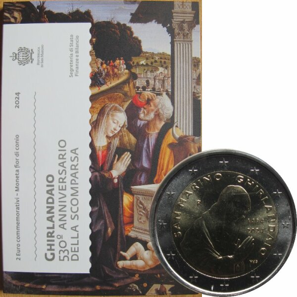 San Marino 2 Euro 2024 Ghirlandaio