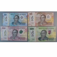 Angola 4 Banknoten Set 200 bis 2.000 Kwanzas 2020 UNC...