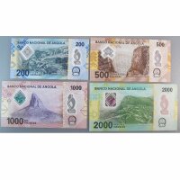 Angola 4 Banknoten Set 200 bis 2.000 Kwanzas 2020 UNC...