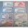 Jemen 8 Banknoten Set 1 bis 200 Rials  1979 / 1997 UNC