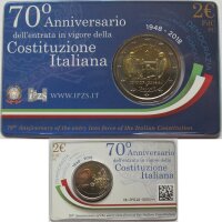 Italien 2 Euro 2018 Verfassung Coincard