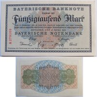Bayerische Notenbank 50000 Mark 1923 Ro. 723 Grab. BAY-8
