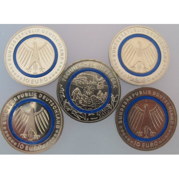 Deutschland 10 Euro 2025 THW Polymer st A-J