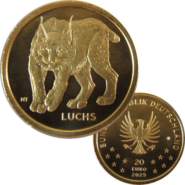 Deutschland 20 Euro Gold 2025 Luchs F