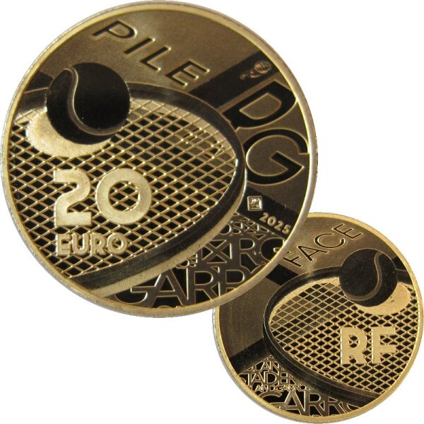 Frankreich 20 Euro Gold 2025 Tennis Roland Garros