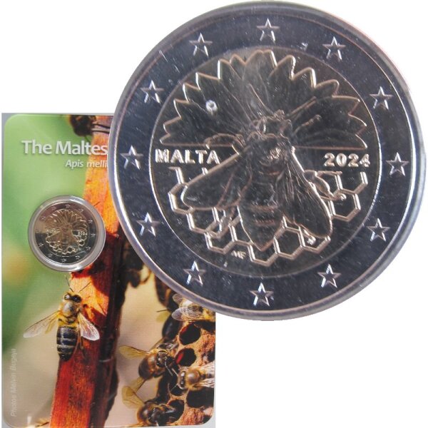 Malta 2 Euro 2024 Honigbiene - Coincard