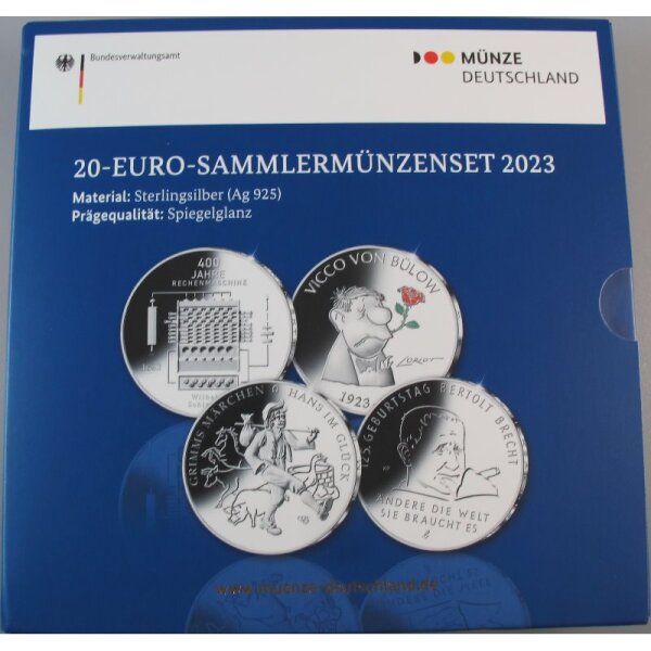 Deutschland 20 Euro 2023 Sammlermünzenset pp