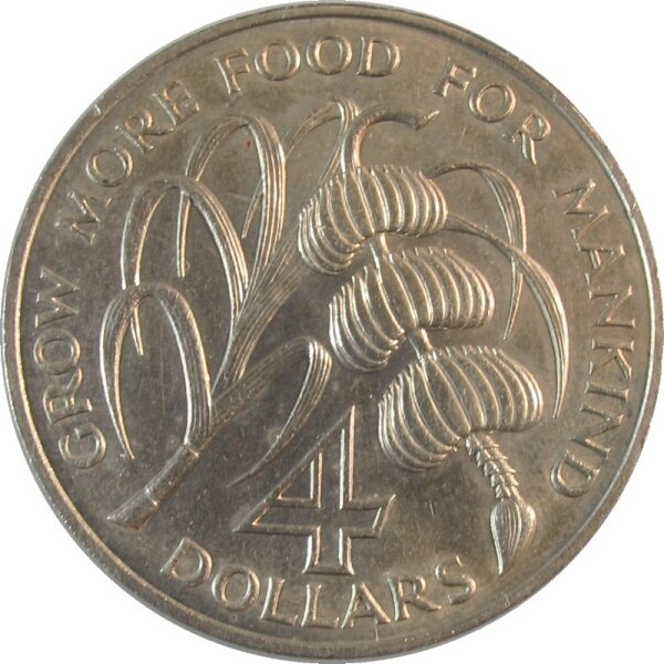 Saint Kitts und Nevis 4 Dollars 1970 FAO KM# 1