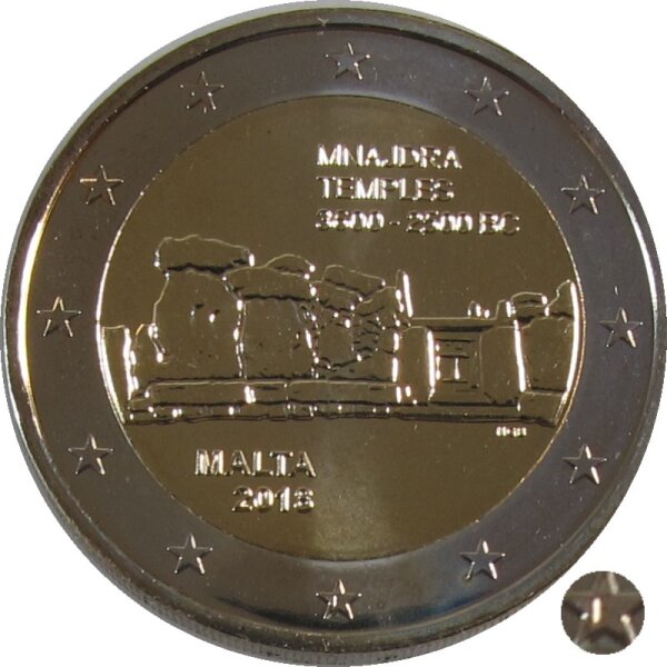 Malta 2 Euro 2018 Mnajdra Münzzeichen F