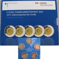 Deutschland 2 Euro Set 2023 Karl der Große pp
