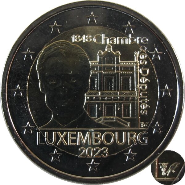 Luxemburg 2 Euro 2023 Abgeordnetenkammer Rabe