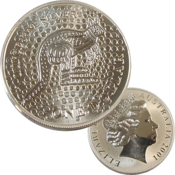 Australien 1 OZ Känguru 2001 Silber