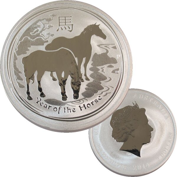 Australien Lunar II. 2014 Pferd 2 OZ Silber