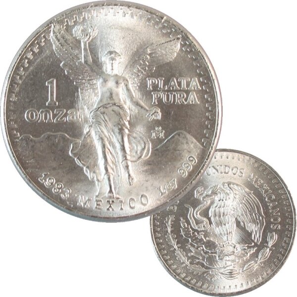 Mexiko Libertad 1983 Silber 1 OZ Siegesgöttin