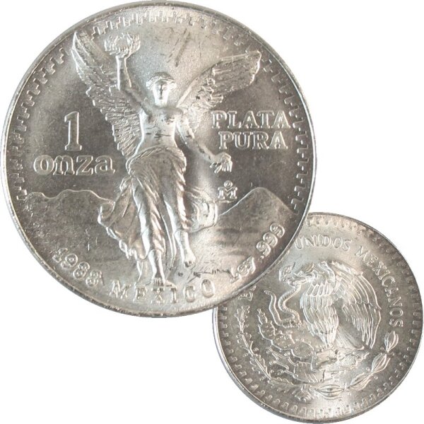 Mexiko Libertad 1988 Silber 1 OZ Siegesgöttin