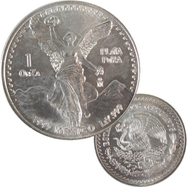 Mexiko Libertad 1993 Silber 1 OZ Siegesgöttin