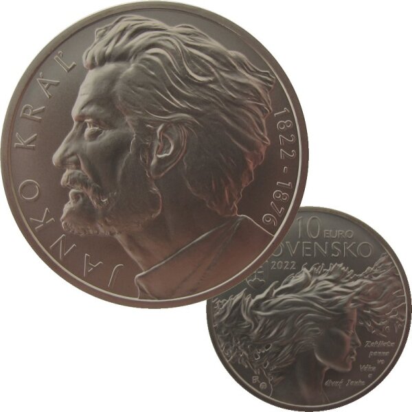 Slowakei 10 Euro 2022 Janko Kral st