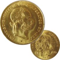 Österreich 4 Florin / 10 Franken 1892 Gold