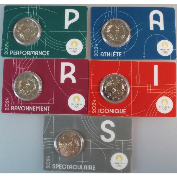 Frankreich 2 Euro 2024 Olympische Spiele Herkules - alle 5 Motive