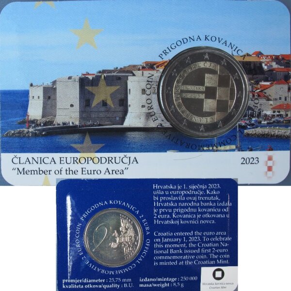 Kroatien 2 Euro 2023 Euroeinführung CC