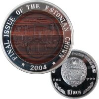 Korea 10 Won 2004 Abschied Estnische Krone - 1 OZ Silber