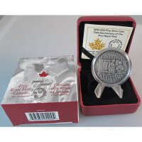 Kanada 20 Dollars 2014 First Royal Visit 1 OZ Silber Antik-Finish