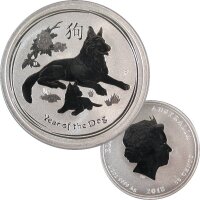 Australien Lunar II. 2018 Hund 1/2 OZ Silber