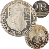 J. 400 - 5 DM 1969 Mercator Fehlprägung Langes R