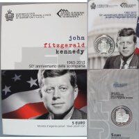 San Marino 5 Euro 2013 John F. Kennedy Silber