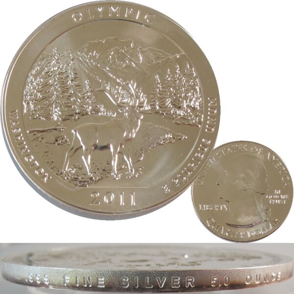 USA 5 OZ 2011 America the Beautiful - Washington Olympic
