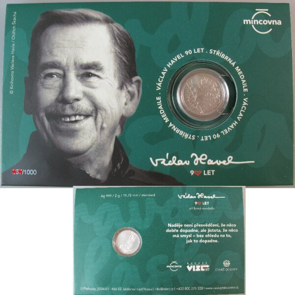 Tschechien Medaille Havel / Ceska Republika