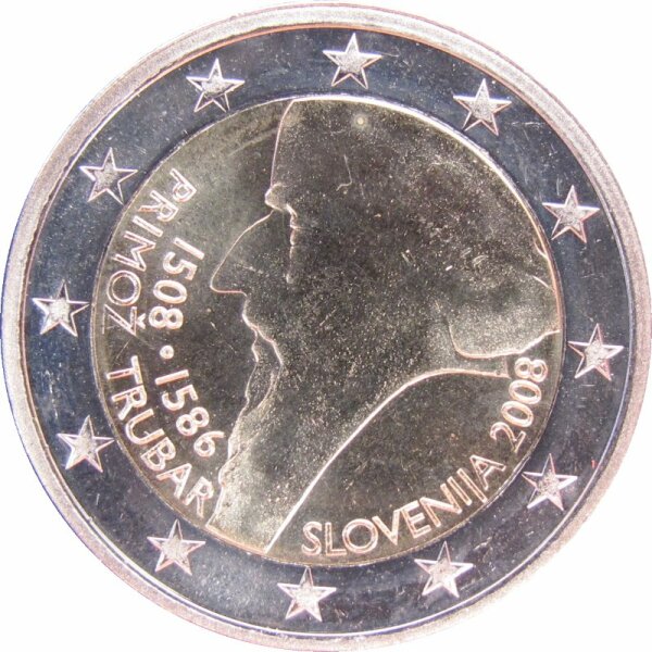 Slowenien 2 Euro 2008 Primoz Trubar