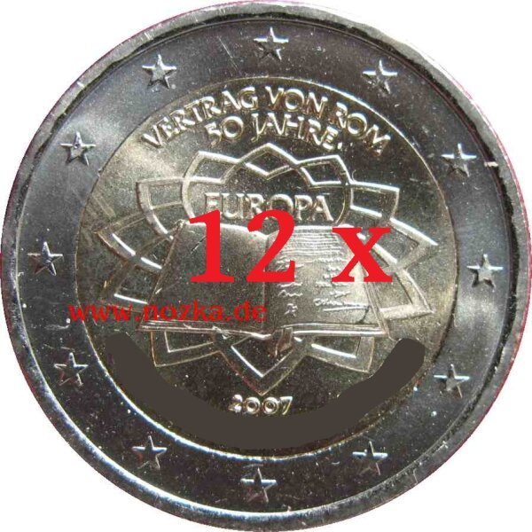 12 x 2 Euro 2007 Römische Verträge ohne Deutschland