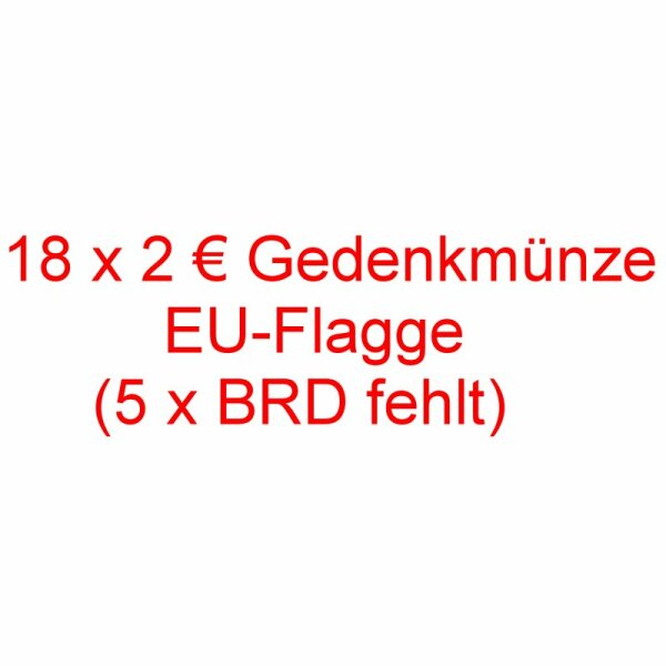 18 x 2 Euro 2015 EU-Flagge ohne Deutschland